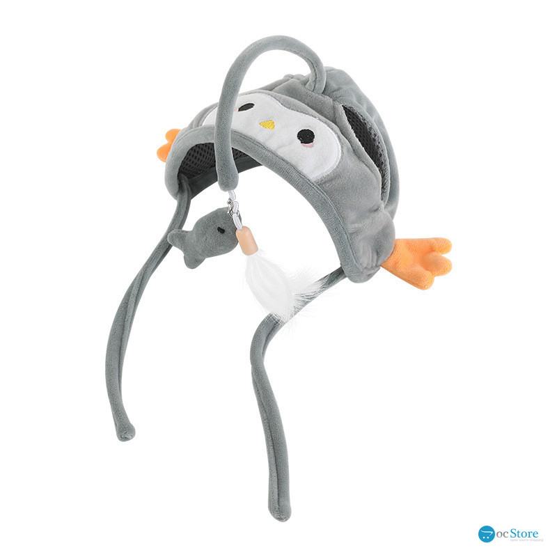 Игрушка шапочка дразнилка DT-569 для кошек Gray Penguin