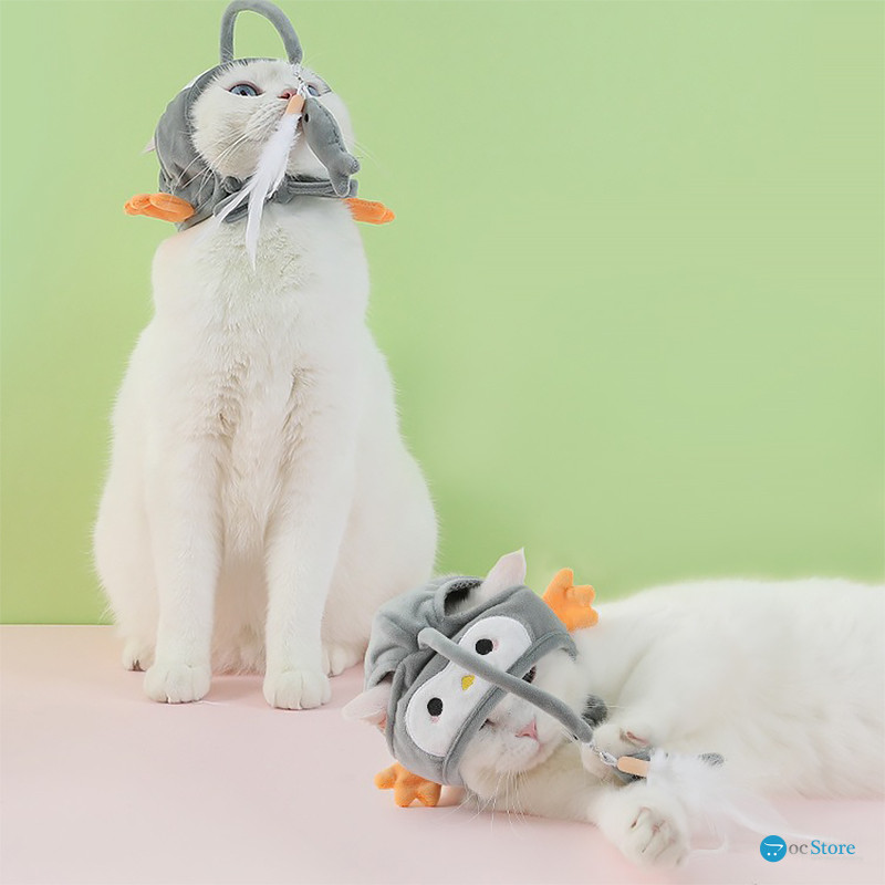 Игрушка шапочка дразнилка DT-569 для кошек Gray Penguin