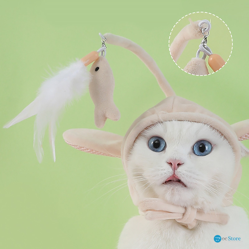 Игрушка шапочка дразнилка DT-569 для кошек Pink Rabbit