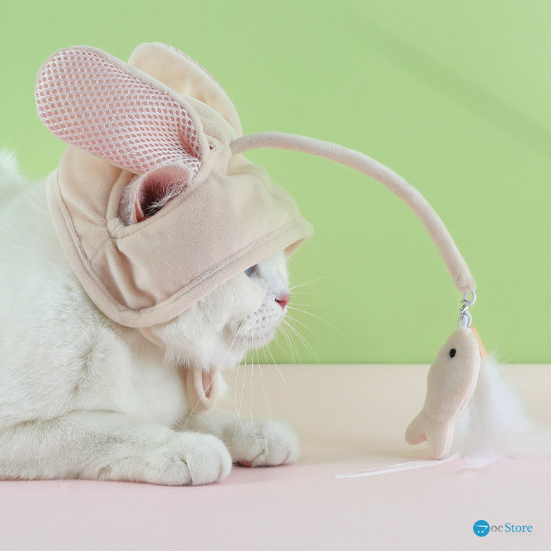 Игрушка шапочка дразнилка DT-569 для кошек Pink Rabbit