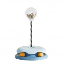 Интерактивная игрушка-кормушка для котов и кошек DT992 дразнилка с дозатором лакомств мячи Blue