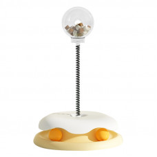 Интерактивная игрушка-кормушка для котов и кошек DT992 дразнилка с дозатором лакомств мячи Yellow