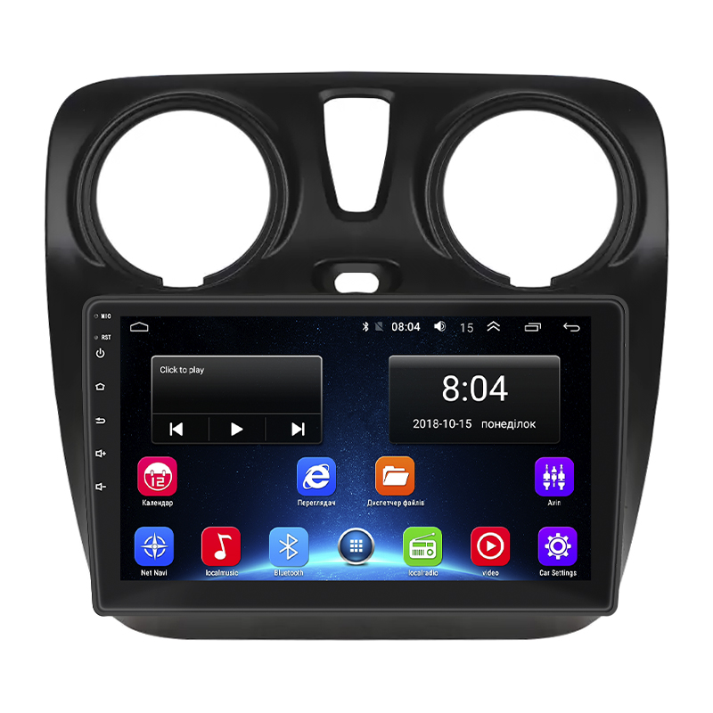 Штатная магнитола Lesko для Dacia Dokker I ver 2 2012-2017 экран 9" 2/32Gb Wi-Fi GPS Base