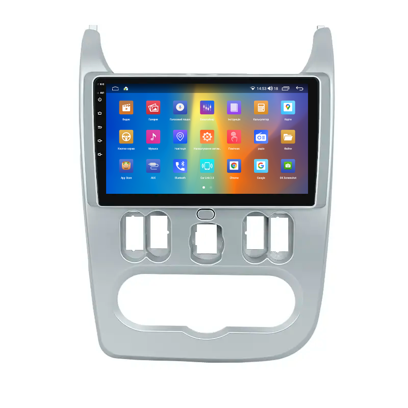 Штатная магнитола Lesko для Dacia Duster I 2010-2013 экран 9" 4/64Gb CarPlay 4G Wi-Fi GPS Prime