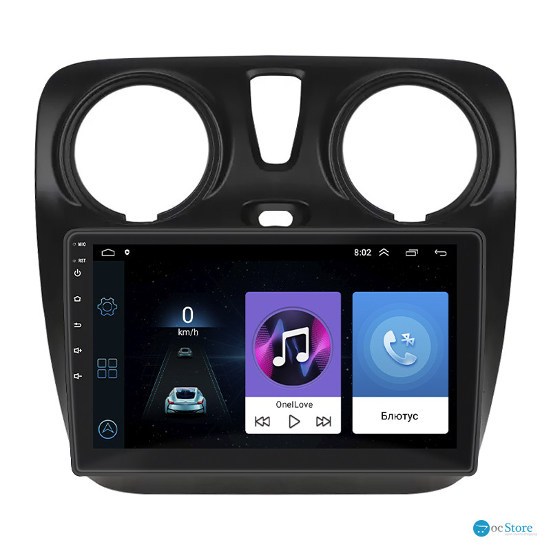 Штатная магнитола Lesko для Dacia Lodgy ver 2 2012-2017 экран 9" 1/16Gb Wi-Fi GPS Base