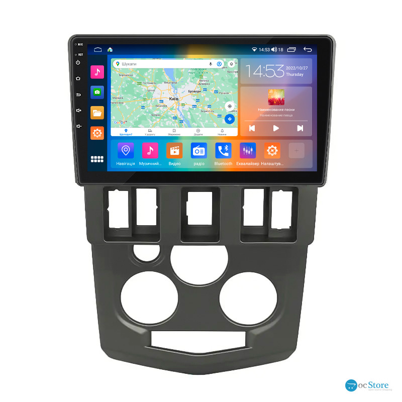 Штатная магнитола Lesko для Dacia Logan I 2004-2012 экран 9" 4/64Gb CarPlay 4G Wi-Fi GPS Prime