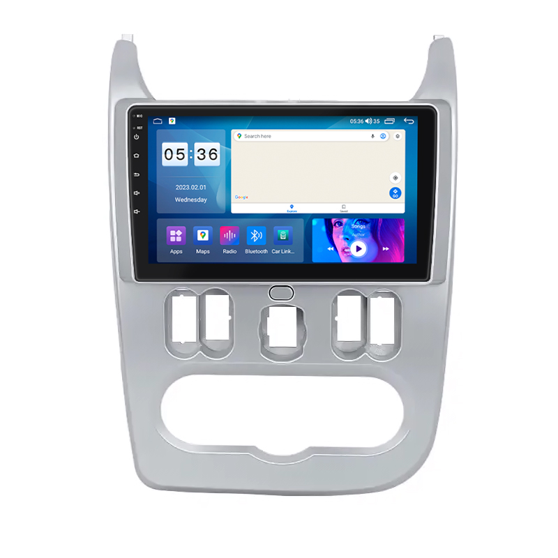 Штатная магнитола Lesko для Dacia Logan I ver 2 2008-2012 экран 9" 4/64Gb CarPlay 4G Wi-Fi GPS Prime