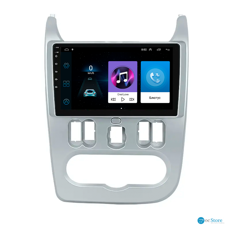 Штатная магнитола Lesko для Dacia Sandero I 2007-2012 экран 9" 1/16Gb Wi-Fi GPS Base