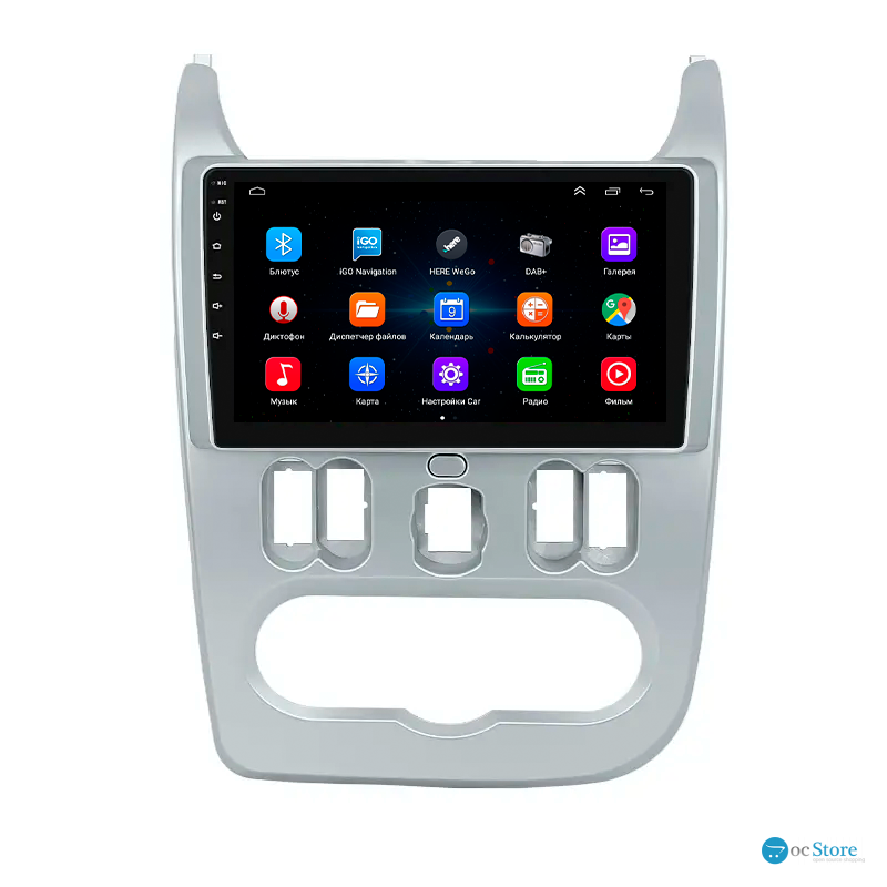 Штатная магнитола Lesko для Dacia Sandero I 2007-2012 экран 9" 1/16Gb Wi-Fi GPS Base