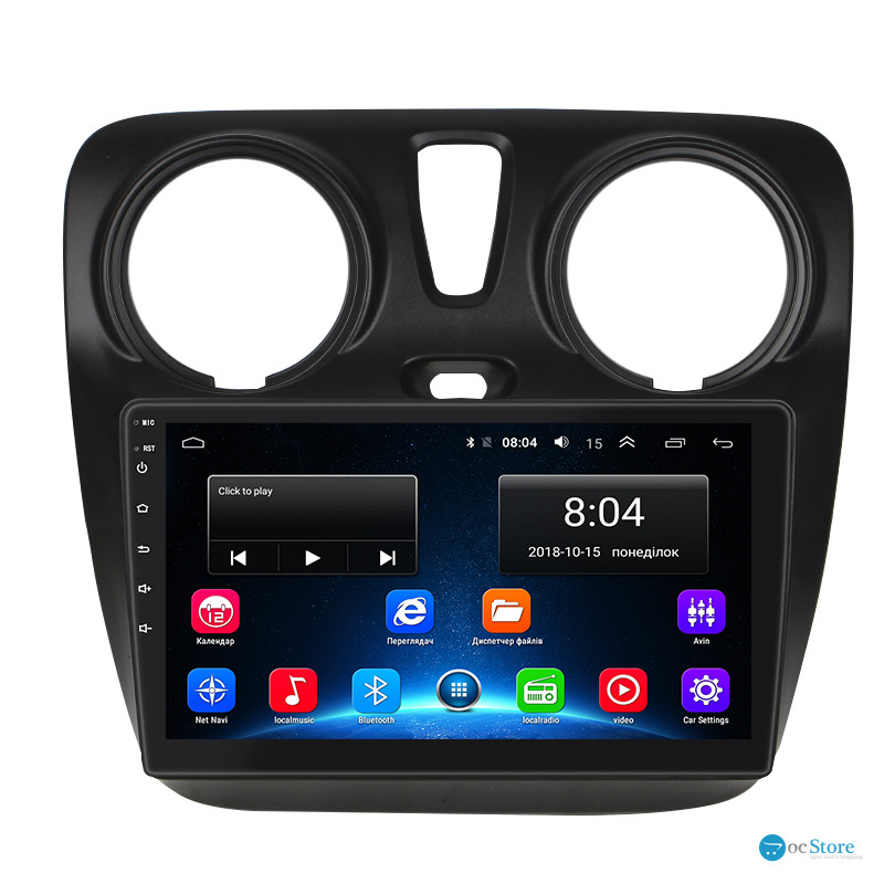 Штатная магнитола Lesko для Dacia Sandero II ver 2 2012-2016 экран 9" 2/32Gb Wi-Fi GPS Base