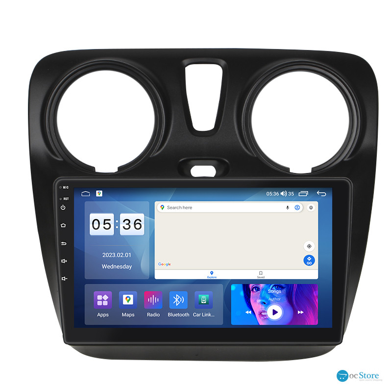 Штатная магнитола Lesko для Dacia Sandero II ver 2 2012-2016 экран 9" 4/64Gb CarPlay 4G Wi-Fi GPS Prime