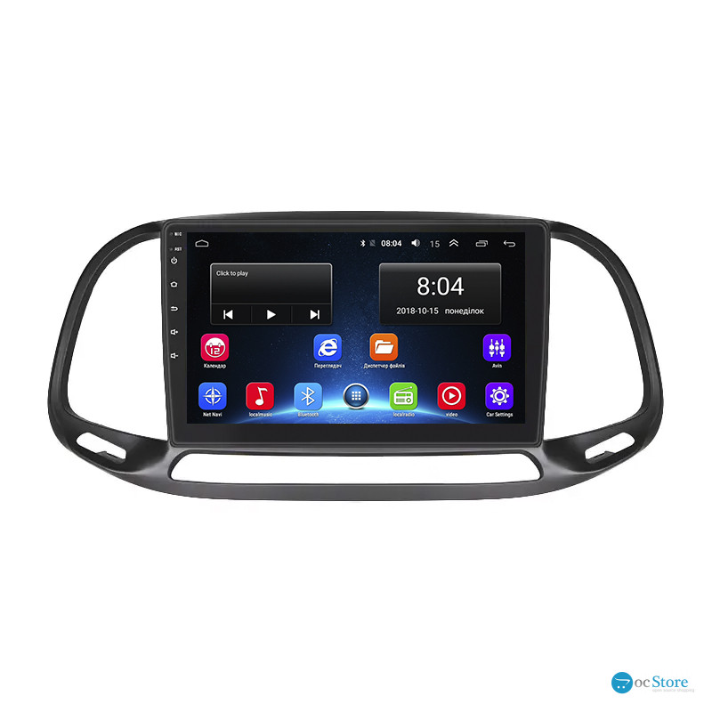 Штатная магнитола Lesko для Fiat Doblo II Рестайлинг 2015-н.в. экран 9" 2/32Gb Wi-Fi GPS Base