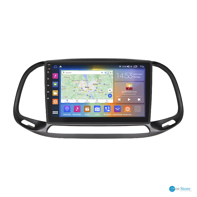 Штатная магнитола Lesko для Fiat Doblo II Рестайлинг 2015-н.в. экран 9" 2/32Gb CarPlay 4G Wi-Fi GPS Prime