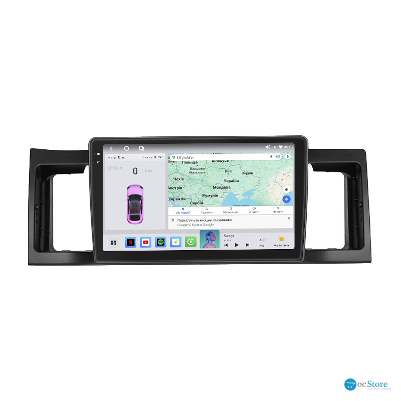Штатная магнитола Lesko для Geely FC (Vision)  2006-2011 экран 9" 4/64 QLED CarPlay 4G Wi-Fi GPS 360 Prime