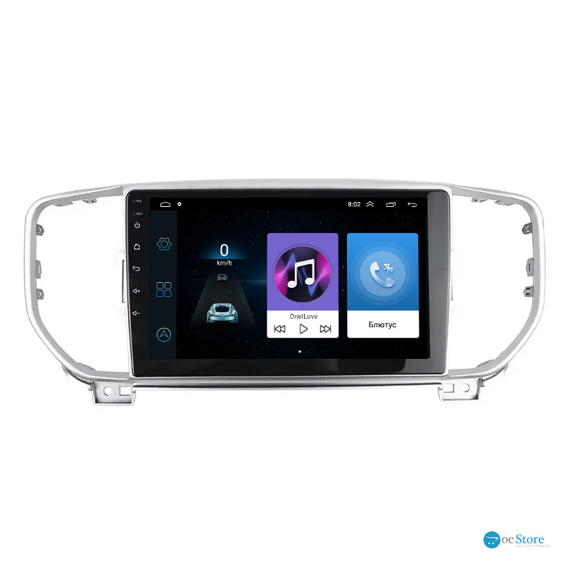 Штатная магнитола Lesko для Kia Sportage IV ver 2 2016-2018 экран 9" 1/16Gb Wi-Fi GPS Base