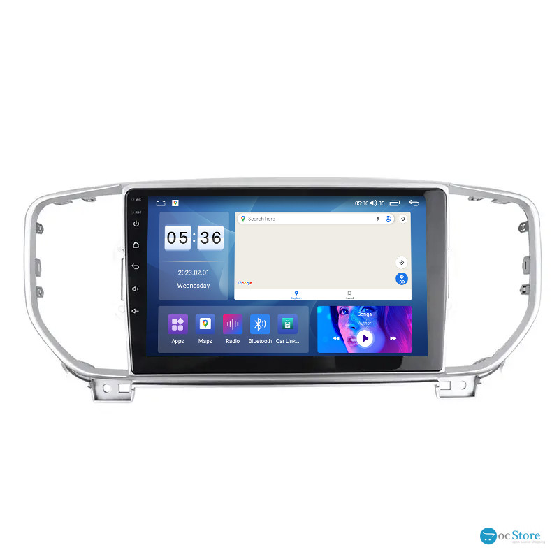 Штатная магнитола Lesko для Kia Sportage IV ver 2 2016-2018 экран 9" 2/32Gb CarPlay 4G Wi-Fi GPS Prime
