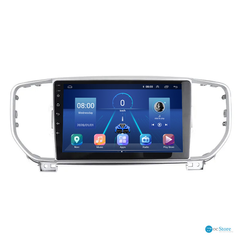 Штатная магнитола Lesko для Kia Sportage IV ver 2 2016-2018 экран 9" 4/64Gb 4G Wi-Fi GPS Top