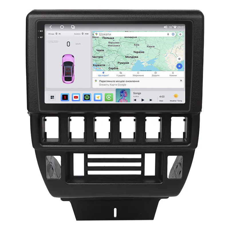 Штатная магнитола Lesko для LADA (ВАЗ) 2131 (4x4) I 1993-2019 экран 9" 4/64 QLED CarPlay 4G Wi-Fi GPS 360 Prime
