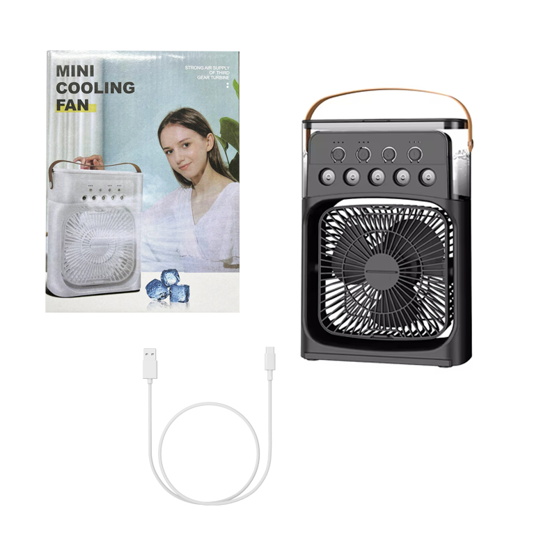 Портативный мини кондиционер вентилятор с функцией увлажнения воздуха Mini Cooling Fan USB Black