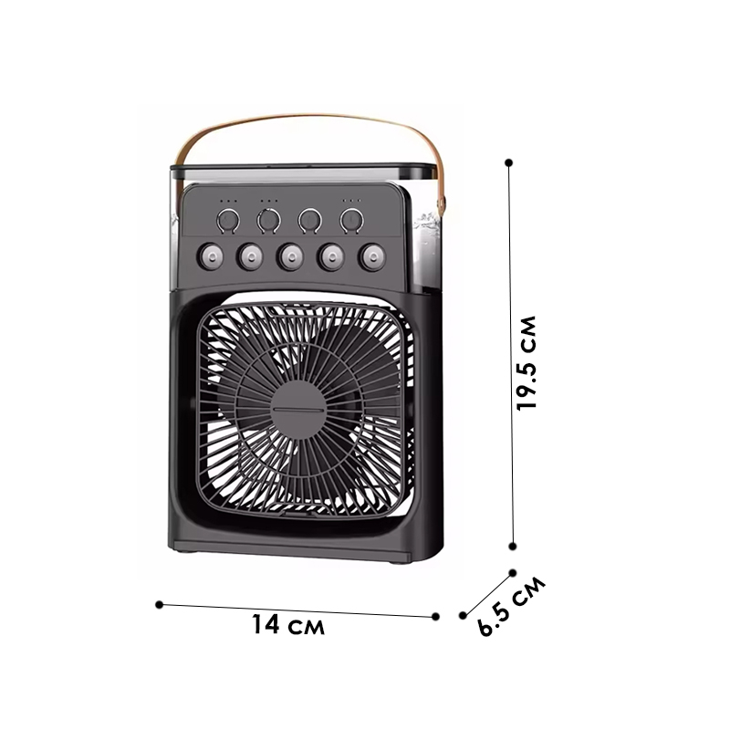 Портативный мини кондиционер вентилятор с функцией увлажнения воздуха Mini Cooling Fan USB Black
