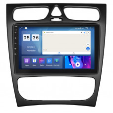 Штатная магнитола Lesko для Mercedes-Benz C-Класс II (W203) 2000-2004 экран 9" 2/32Gb CarPlay 4G Wi-Fi GPS Prime