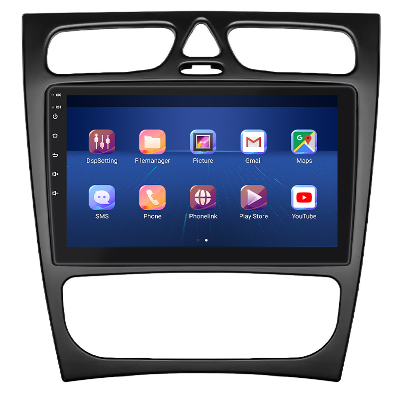 Штатная магнитола Lesko для Mercedes-Benz C-Класс II (W203) 2000-2004 экран 9" 4/64Gb 4G Wi-Fi GPS Top