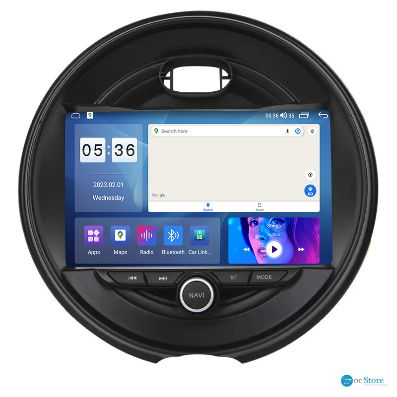 Штатная магнитола Lesko для MINI Clubman II Рестайлинг 2019-н.в. экран 9" 2/32Gb CarPlay 4G Wi-Fi GPS Prime