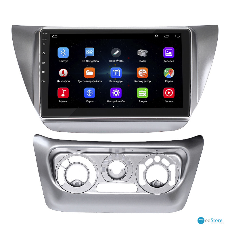 Штатная магнитола Lesko для Mitsubishi Lancer Evolution IX 2005-2007 экран 9" 1/16Gb Wi-Fi GPS Base
