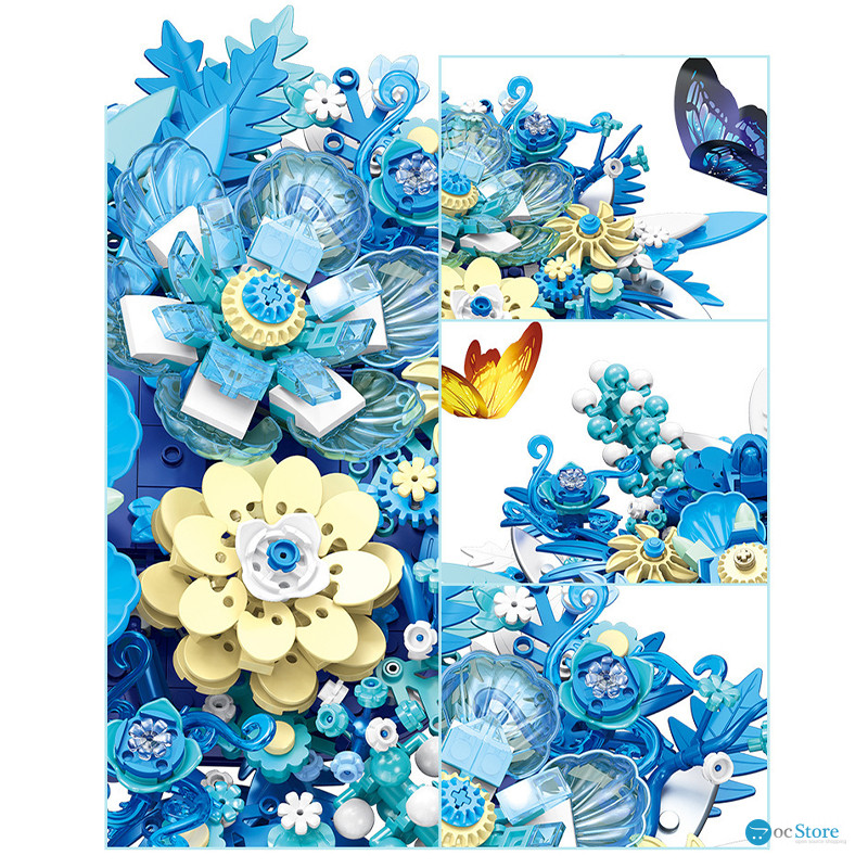 3D конструктор набор строительных блоков JIE-STAR 9045 Dried Flower Decoration 917 деталей пластиковый