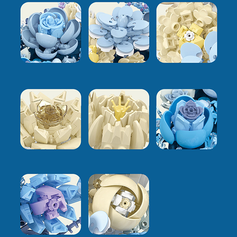 3D конструктор набор строительных блоков JIE-STAR 9094 Moon Flower 590 деталей пластиковый