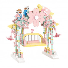 3D конструктор набор строительных блоков LOZ 1126 цветочные качели 626 деталей пластиковый
