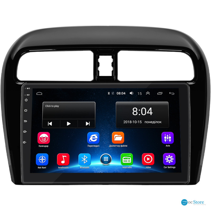 Штатная магнитола Lesko для Mitsubishi Mirage VI 2012-2015 экран 9" 2/32Gb Wi-Fi GPS Base