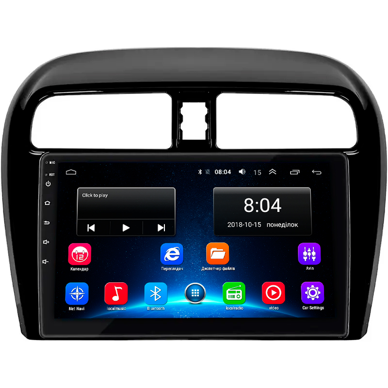 Штатная магнитола Lesko для Mitsubishi Mirage VI Рестайлинг 2 2019-н.в. экран 9" 2/32Gb Wi-Fi GPS Base