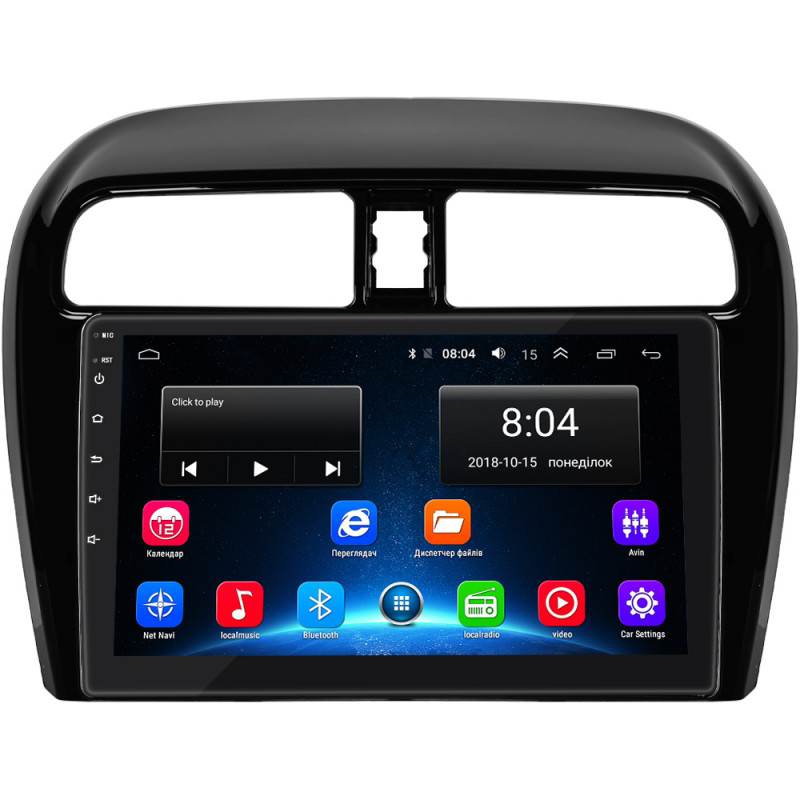 Штатная магнитола Lesko для Mitsubishi Mirage VI Рестайлинг 2015-2019 экран 9" 2/32Gb Wi-Fi GPS Base