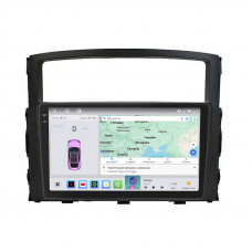Штатная магнитола Lesko для Mitsubishi Montero IV 2006-н.в. экран 9" 4/64 QLED CarPlay 4G Wi-Fi GPS 360 Prime