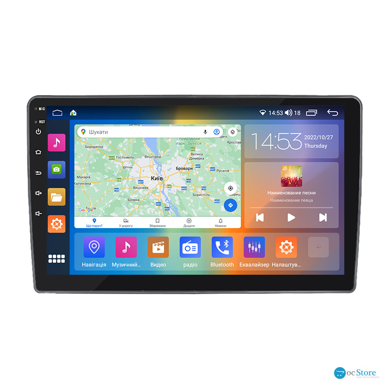 Штатная магнитола Lesko для Mitsubishi Outlander I 2002-2008 экран 10" 2/32Gb CarPlay 4G Wi-Fi GPS Prime