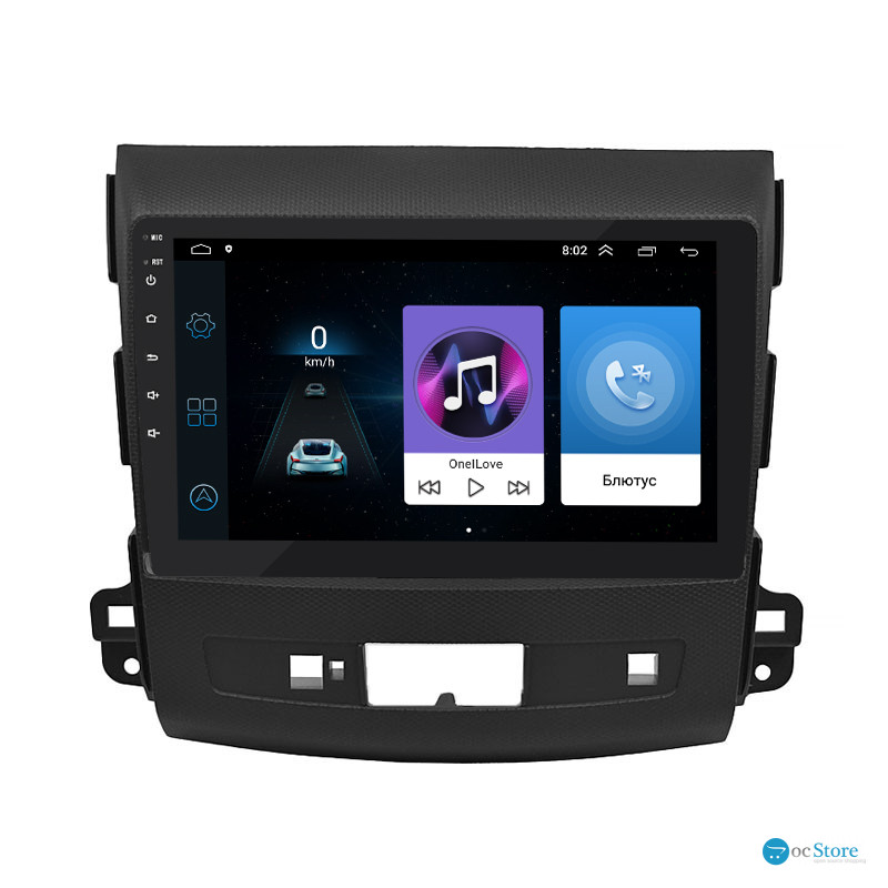Штатная магнитола Lesko для Mitsubishi Outlander II 2005-2009 экран 9" 1/16Gb Wi-Fi GPS Base