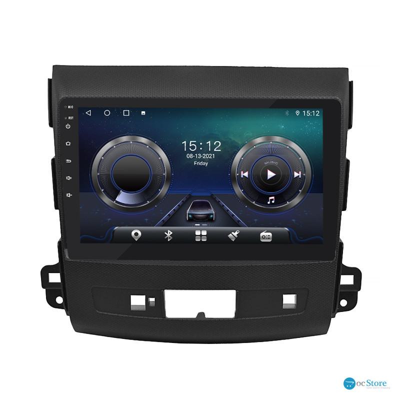 Штатная магнитола Lesko для Mitsubishi Outlander II 2005-2009 экран 9" 4/64Gb 4G Wi-Fi GPS Top