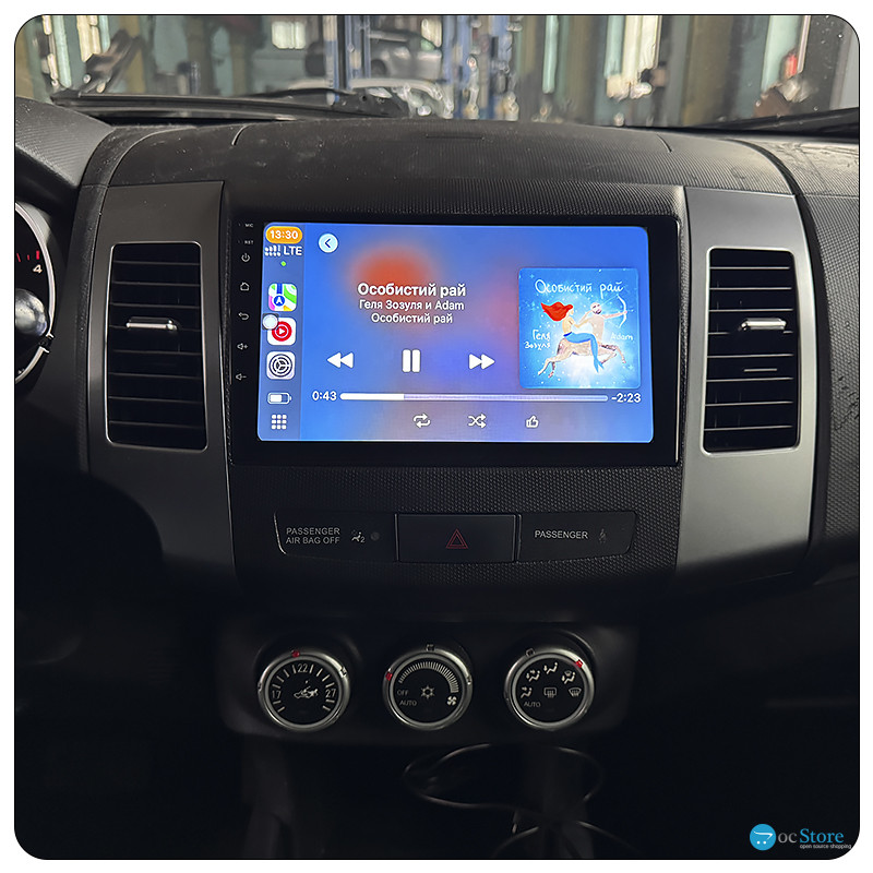 Штатная магнитола Lesko для Mitsubishi Outlander II 2005-2009 экран 9" 4/64Gb 4G Wi-Fi GPS Top