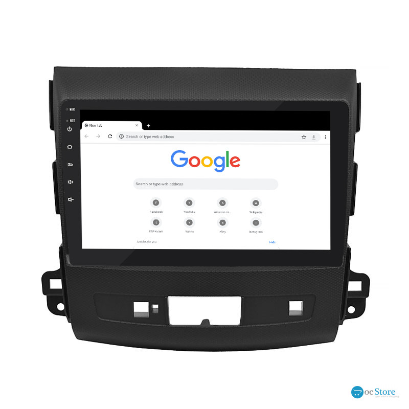 Штатная магнитола Lesko для Mitsubishi Outlander II Рестайлинг 2009-2013 экран 9" 2/32Gb Wi-Fi GPS Base