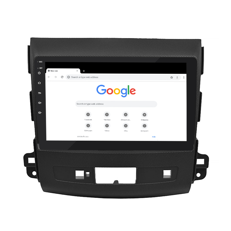 Штатная магнитола Lesko для Mitsubishi Outlander II Рестайлинг 2009-2013 экран 9" 2/32Gb Wi-Fi GPS Base