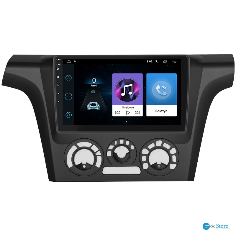 Штатная магнитола Lesko для Mitsubishi Outlander Left wheel 2003-2006 экран 9" 1/16Gb Wi-Fi GPS Base
