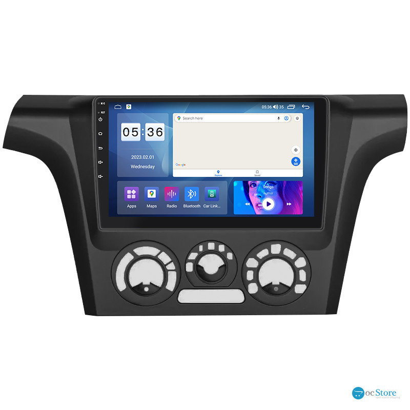 Штатная магнитола Lesko для Mitsubishi Outlander Left wheel 2003-2006 экран 9" 4/64Gb CarPlay 4G Wi-Fi GPS Prime