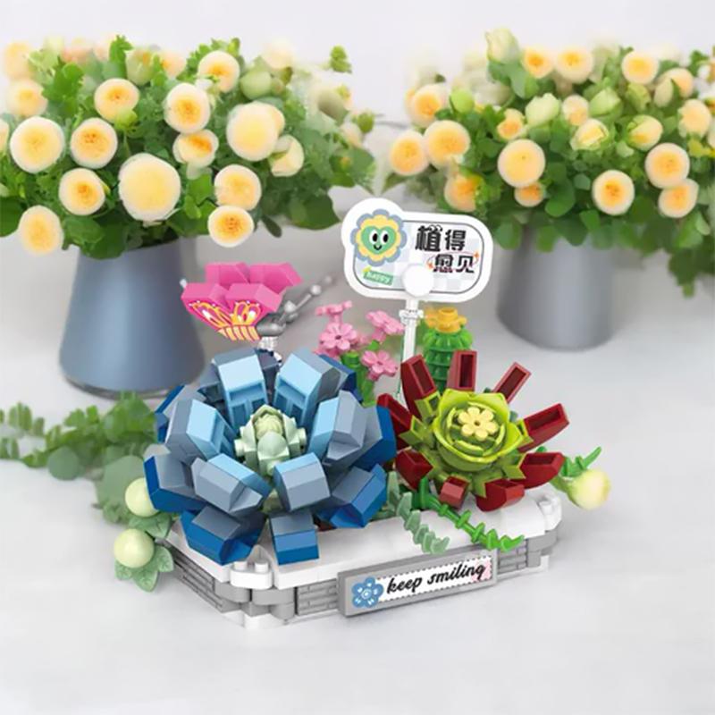 3D конструктор набор строительных блоков LOZ 8831 снежный лотос 370 деталей пластиковый