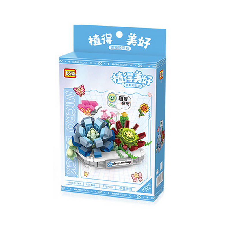 3D конструктор набор строительных блоков LOZ 8831 снежный лотос 370 деталей пластиковый