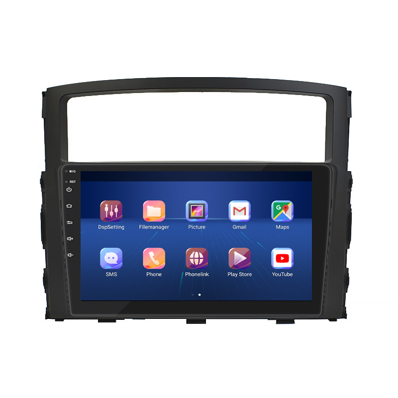 Штатная магнитола Lesko для Mitsubishi Pajero IV Рестайлинг 2 2014-н.в. экран 9" 6/128Gb 4G Wi-Fi GPS Top