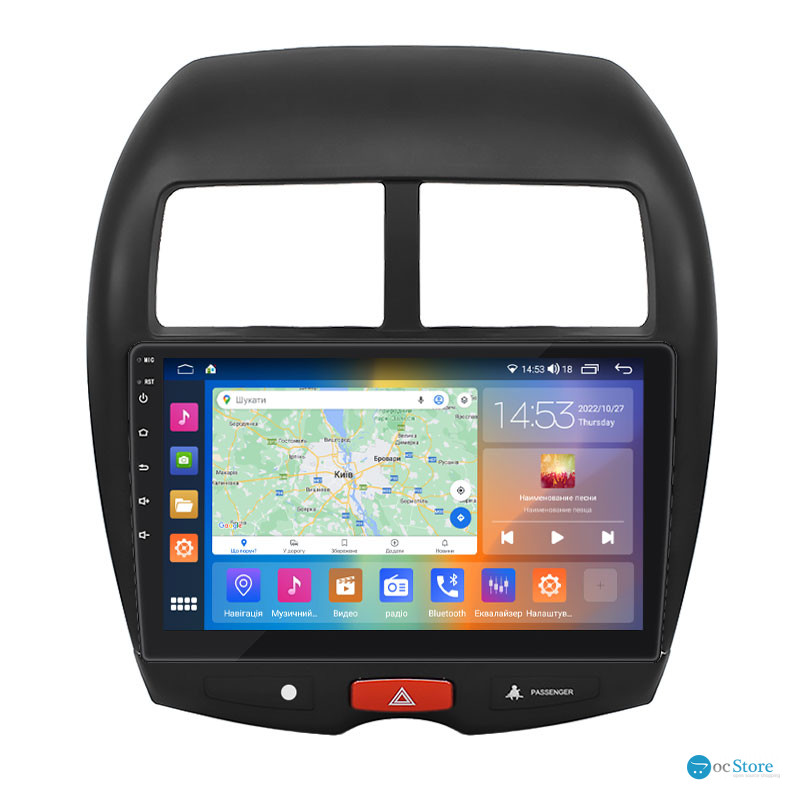 Штатная магнитола Lesko для Mitsubishi RVR III 2010-2012 экран 10" 2/32Gb CarPlay 4G Wi-Fi GPS Prime