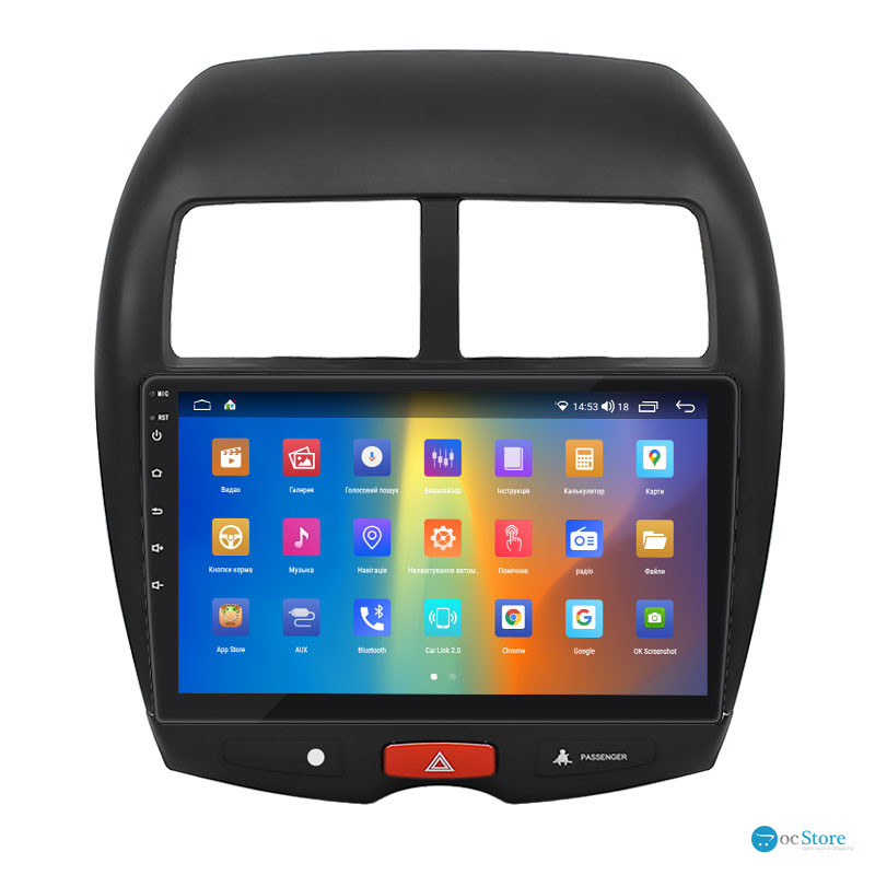 Штатная магнитола Lesko для Mitsubishi RVR III 2010-2012 экран 10" 2/32Gb CarPlay 4G Wi-Fi GPS Prime