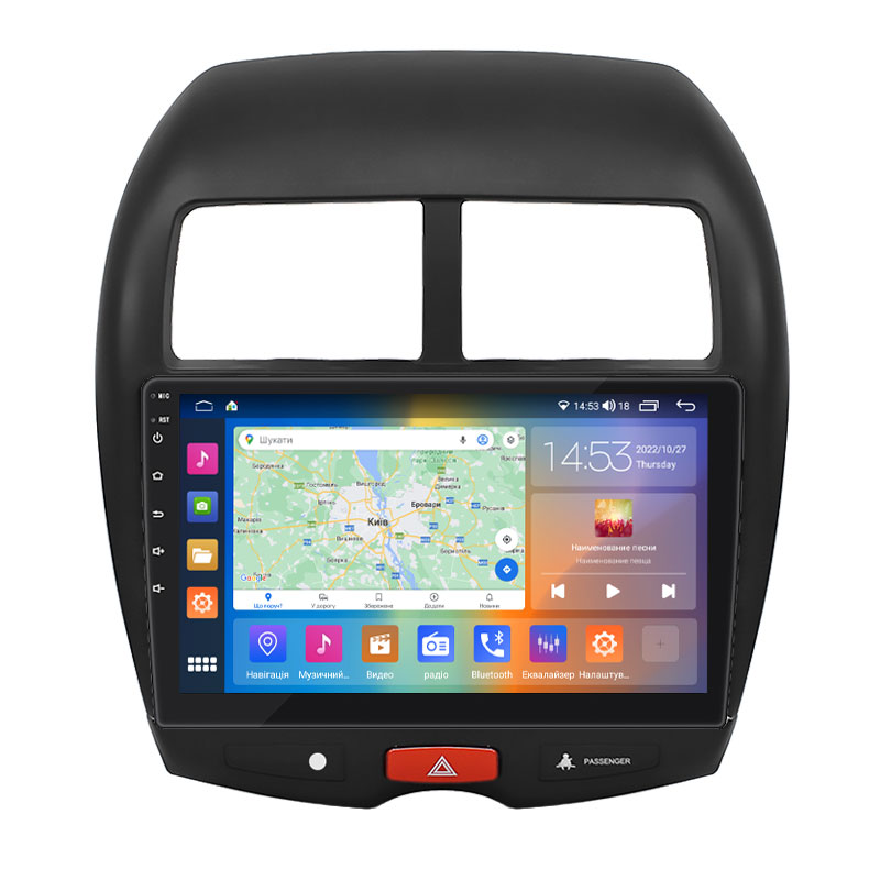 Штатная магнитола Lesko для Mitsubishi RVR III 2010-2012 экран 10" 4/64Gb CarPlay 4G Wi-Fi GPS Prime