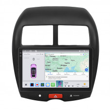 Штатная магнитола Lesko для Mitsubishi RVR III 2010-2012 экран 10" 4/64 QLED CarPlay 4G Wi-Fi GPS 360 Prime